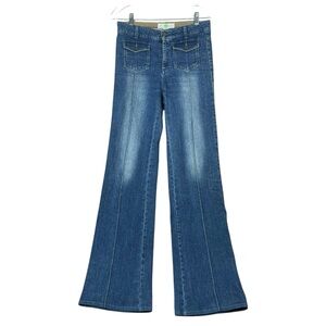 Stella McCartney Denim Jeans Bootcut Women Size 28 Blue  Flip Pockets Patched